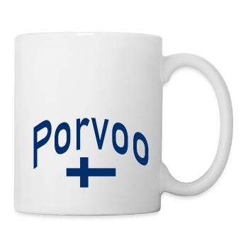 Porvoo drapeau finlandais - Mug blanc - blanc - Droite
