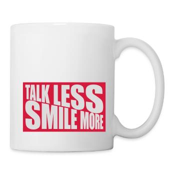 talk less smile more - Mug - white - Right
