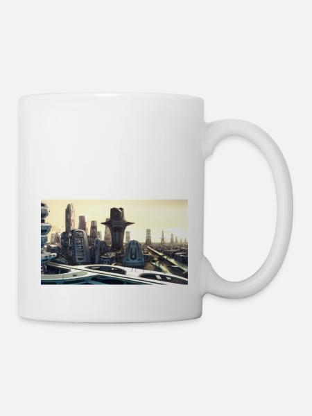 Ville du futur - Mug blanc - blanc