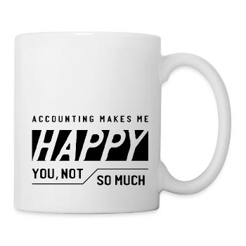 Accounting Makes me Happy - Accountant Funny Gift - Mug - white - Right
