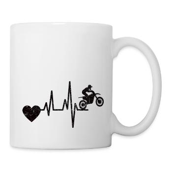 Moto Motocross Mobylette Cadeau Motocycliste - Mug blanc - blanc - Droite