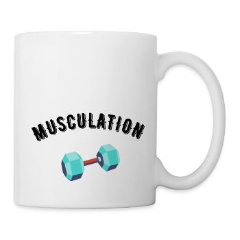 musculation - Mug blanc - blanc - Droite