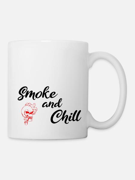 Smoke and Chill Black - Tasse - Weiß
