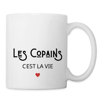 Les copains c'est la vie - Mug blanc - blanc - Droite