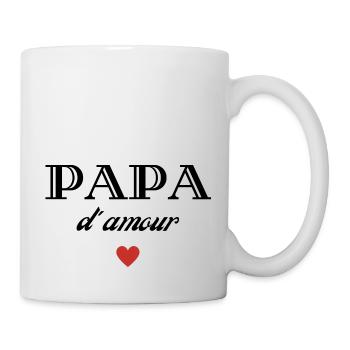 papa d'amour - Mug blanc - blanc - Droite