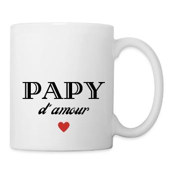 papy d'amour - Mug blanc - blanc - Droite