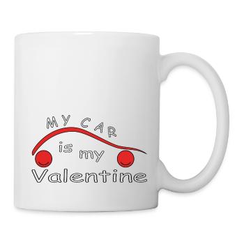 My car is my valentine - Mug - white - Right