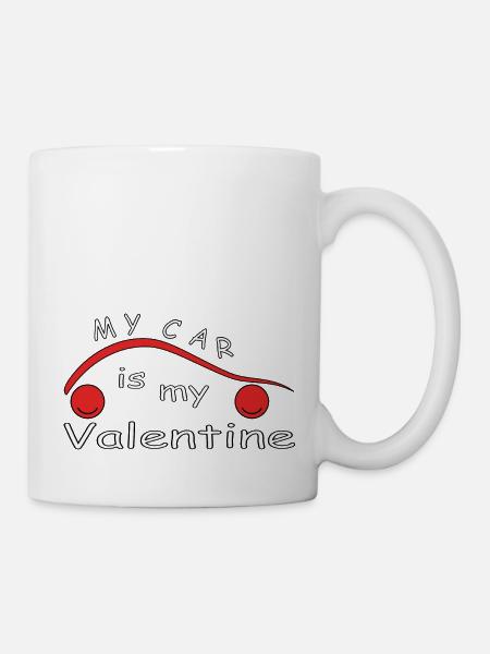My car is my valentine - Mug - white