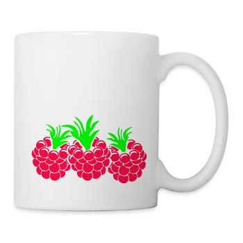 Himbeeren - Tasse - Weiß - Rechts