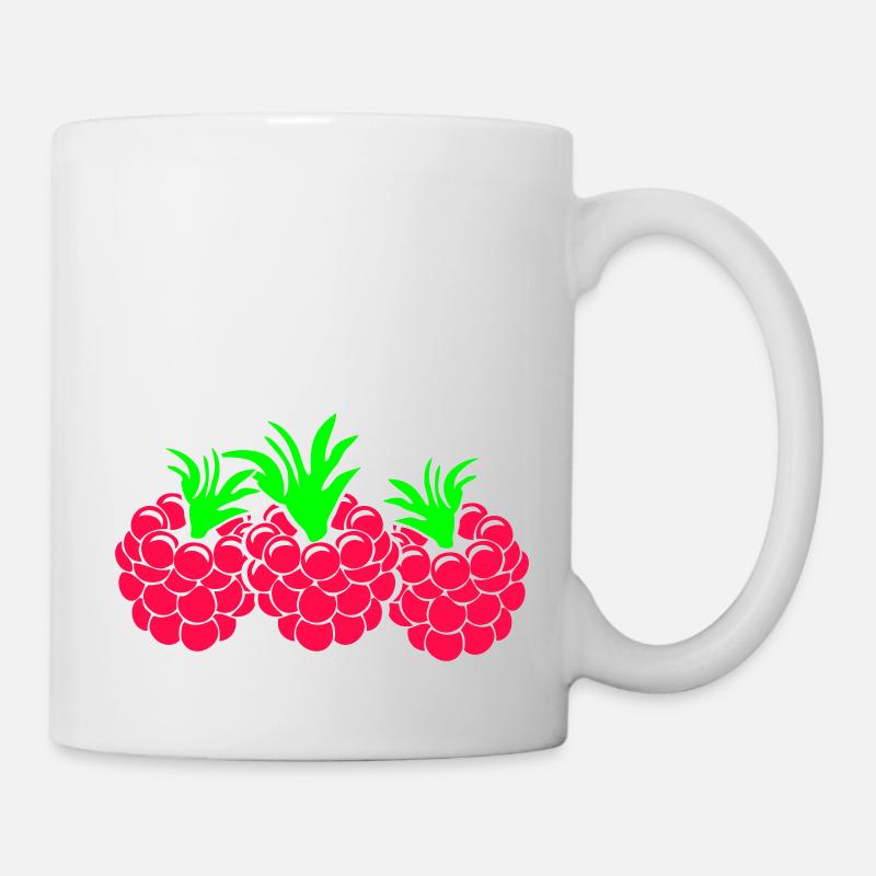 Himbeeren - Tasse - Weiß