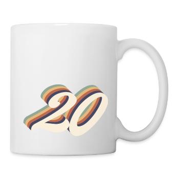 20ème anniversaire vintage - Mug blanc - blanc - Droite