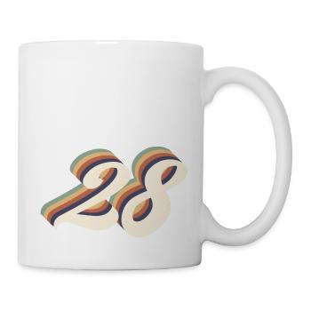 28ème anniversaire vintage - Mug blanc - blanc - Droite