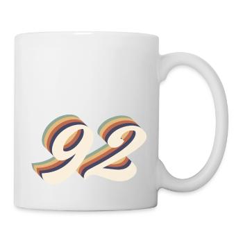 Jahrgang zum 92-jährigen Jubiläum - Tasse - Weiß - Rechts