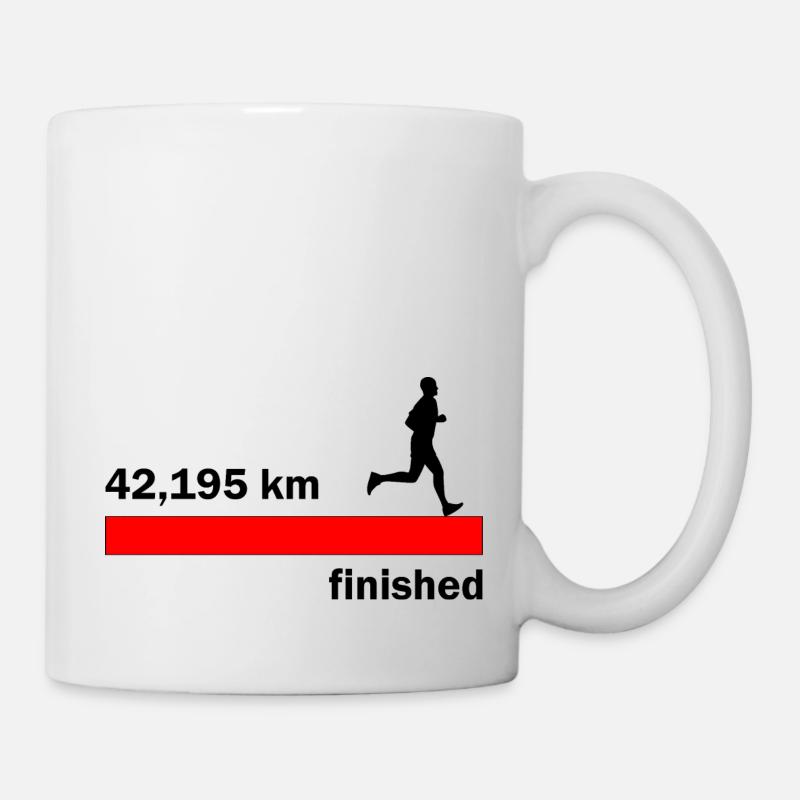 Marathon Triathlon Course à pied Jogging Vélo Cyclisme - Mug blanc - blanc