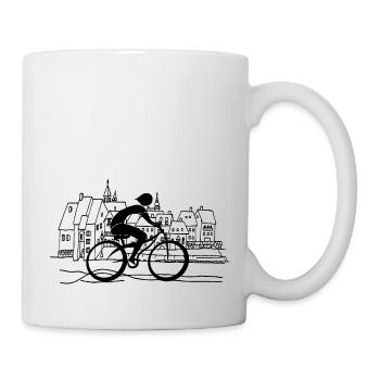 Cycliste - Mug blanc - blanc - Droite
