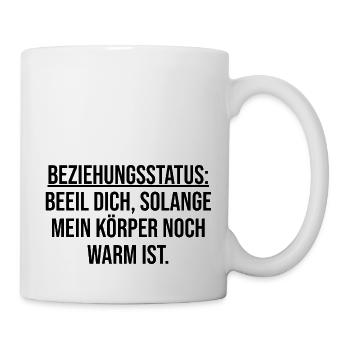 Beziehungsstatus Verliebt Körper Warm - Tasse - Weiß - Rechts