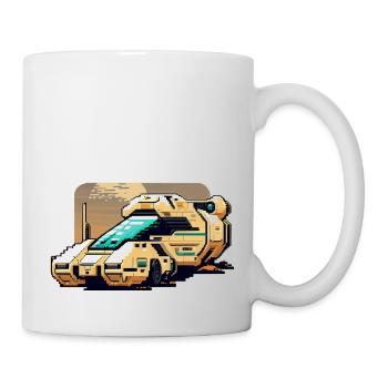 8 Bit Retro Transporter dans rétro Pixel Graphics - Mug blanc - blanc - Droite