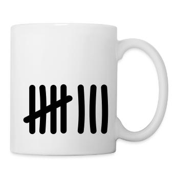 Symbole de liste de pointage - 8 tirets - Mug blanc - blanc - Droite