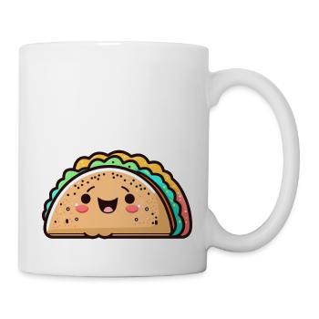 Kawaii coloré mignon Happy Taco - Mug blanc - blanc - Droite