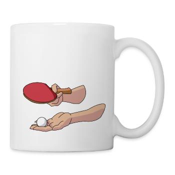 Table tennis Table tennis players Table tennis bats - Mug - white - Right