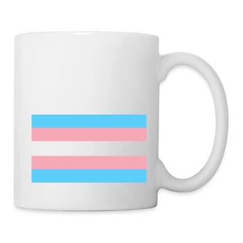 Transgender-Pride-Flagge - Tasse - Weiß - Rechts