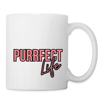 Purrfect Life Cat Lover Citation - Mug blanc - blanc - Droite