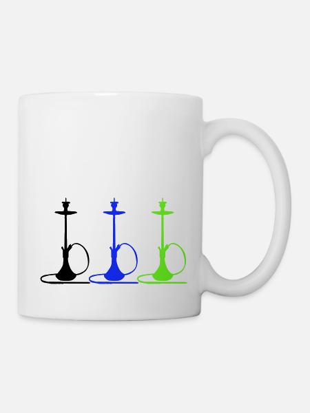 Wasserpfeife - Tasse - Weiß