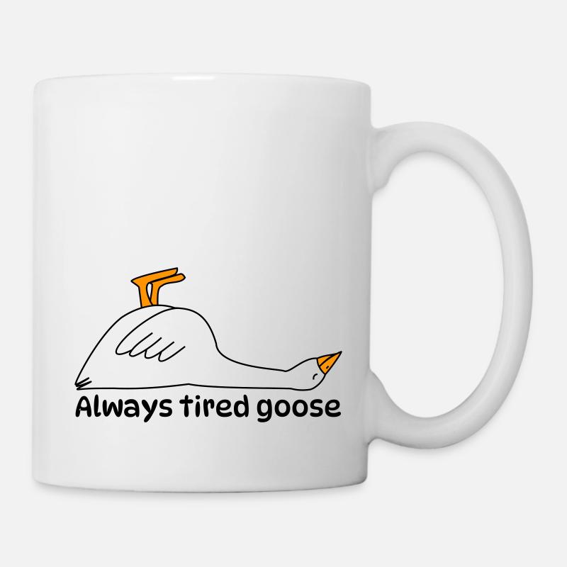 Oie toujours fatiguée - Mug blanc - blanc