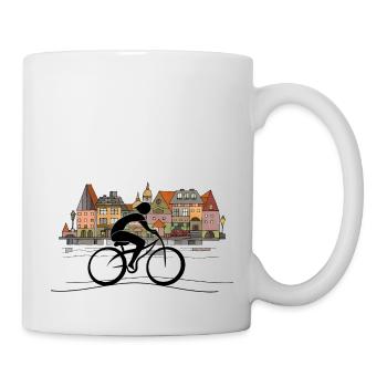 Cycliste - Mug blanc - blanc - Droite