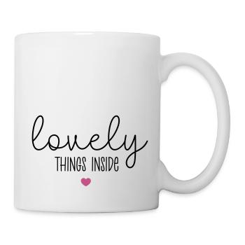 Lovely things inside - Tasse - Weiß - Rechts