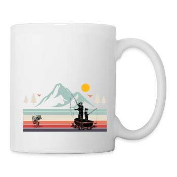 Gift fishing fishing fisherman fishing landscape - Mug - white - Right