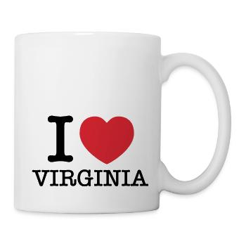 Ich liebe Virginia | Virginia | I Herz Virginia - Tasse - Weiß - Rechts