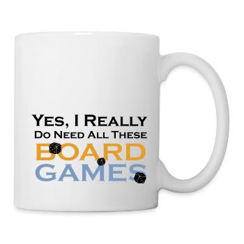 boardgame chess backgammon game night - Tasse - Weiß - Rechts
