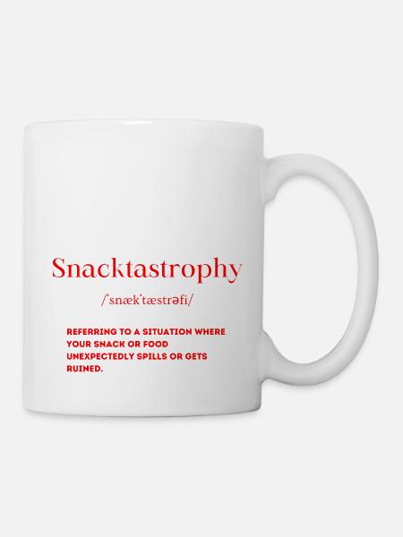 Snacktastrophy Definition - Tasse - Weiß