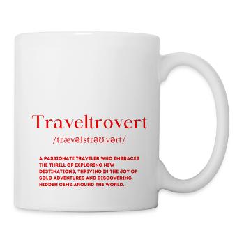 Traveltrovet Definition Introvertierter Reisender - Tasse - Weiß - Rechts