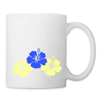 hibiskus flowers - Tasse - Weiß - Rechts