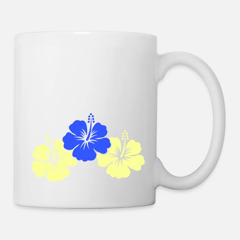 Fleurs d’hibiscus - Mug blanc - blanc