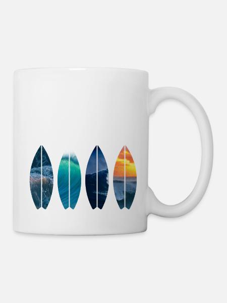Surfer Geschenk Vintage - Tasse - Weiß