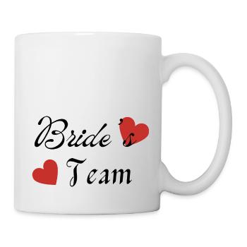 Das Team der Braut - Tasse - Weiß - Rechts