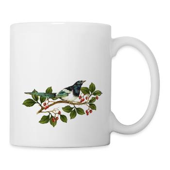 Bunter Vogel - Tasse - Weiß - Rechts