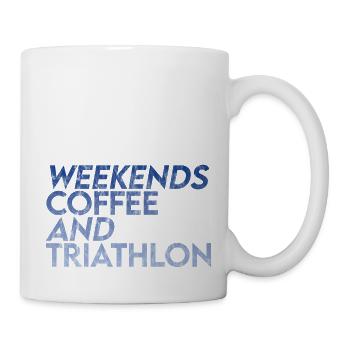 Weekends Coffee And Triathlon 3 - Tasse - Weiß - Rechts