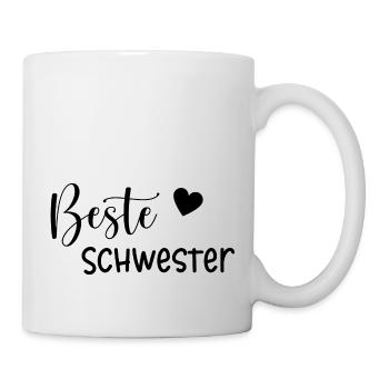 Beste Schwester Geschenkidee - Tasse - Weiß - Rechts