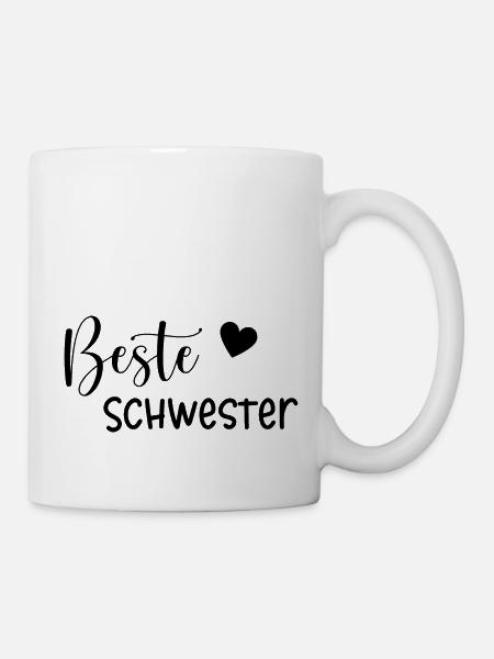 Beste Schwester Geschenkidee - Tasse - Weiß