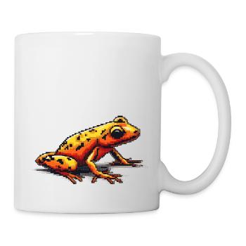 Poison dart frog in colorful retro 8 bit pixel graphics - Mug - white - Right