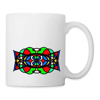 Muster - Tasse - Weiß - Rechts