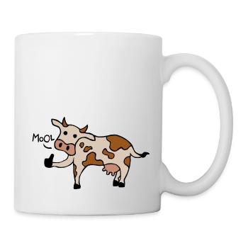 Mool / Cool Cow Thumbs Up - Mug blanc - blanc - Droite