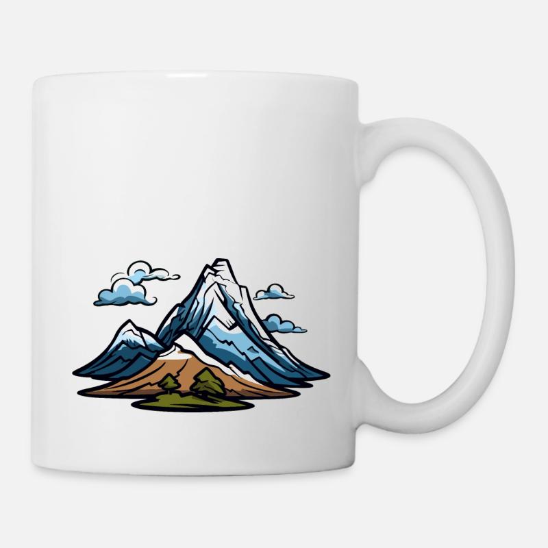 Berge Symbol - Tasse - Weiß