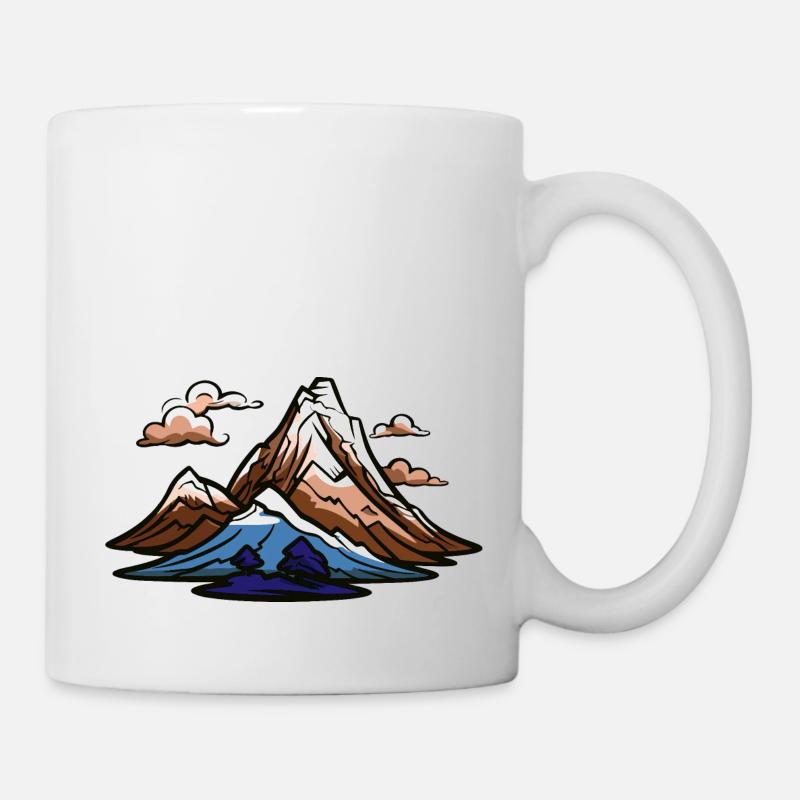 Symbole des montagnes - Mug blanc - blanc
