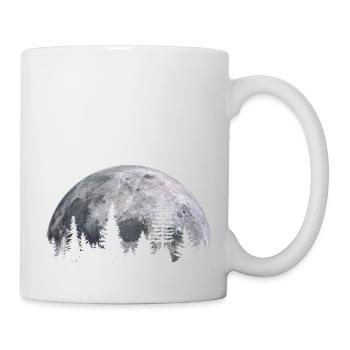 Mountain in full moon - nature and astronomy - Mug - white - Right
