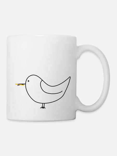 Seagull with fries - Mug - white
